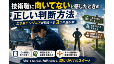 技術職に向いてないと感じたときの正しい判断方法｜工学系エンジニアが取るべき3つの選択肢