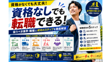 資格なしでも転職できる！狙うべき業界・職種と成功のステップを徹底解説